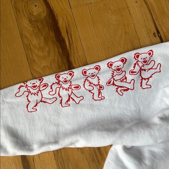 White Hoodie with Graphic Print - Picture 5 of 6